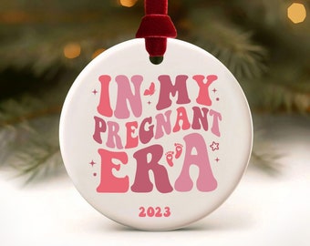 Expecting Ornament Pregnant Christmas Ornaments In My Pregnant Era Personalized Maternity Ultrasound Expecting Baby Announcement Gift