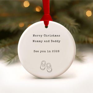 Unborn Baby Christmas Ornament 2026 Expecting Ornament Welcoming Baby Ornament Baby Announcement Ornament to Parents Baby to Be Gifts 2025