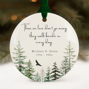 Memorial Ornament for Husband, Grandpa Memorial Christmas Ornaments, Custom Photo Loved One In Remembrance Parents