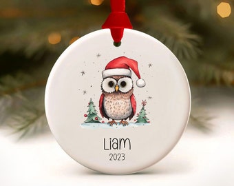 Owl Ornament Personalized Owl Baby Ornament Fun Ornaments for Kids 2023 Owl Christmas Ornaments Kid's Name Ornament Kid Xmas Ornaments