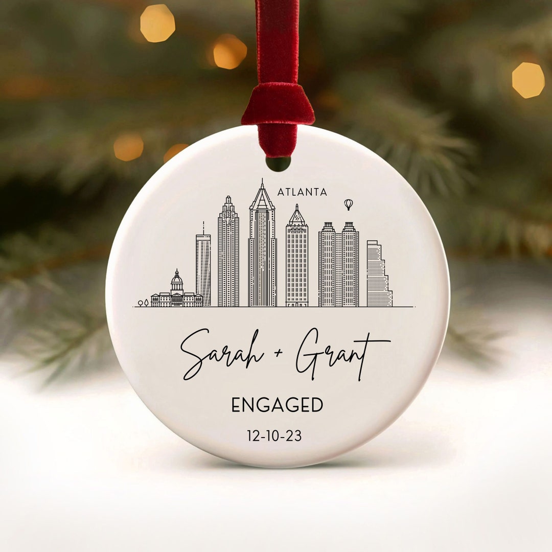 Personalized engagement ornaments best sale