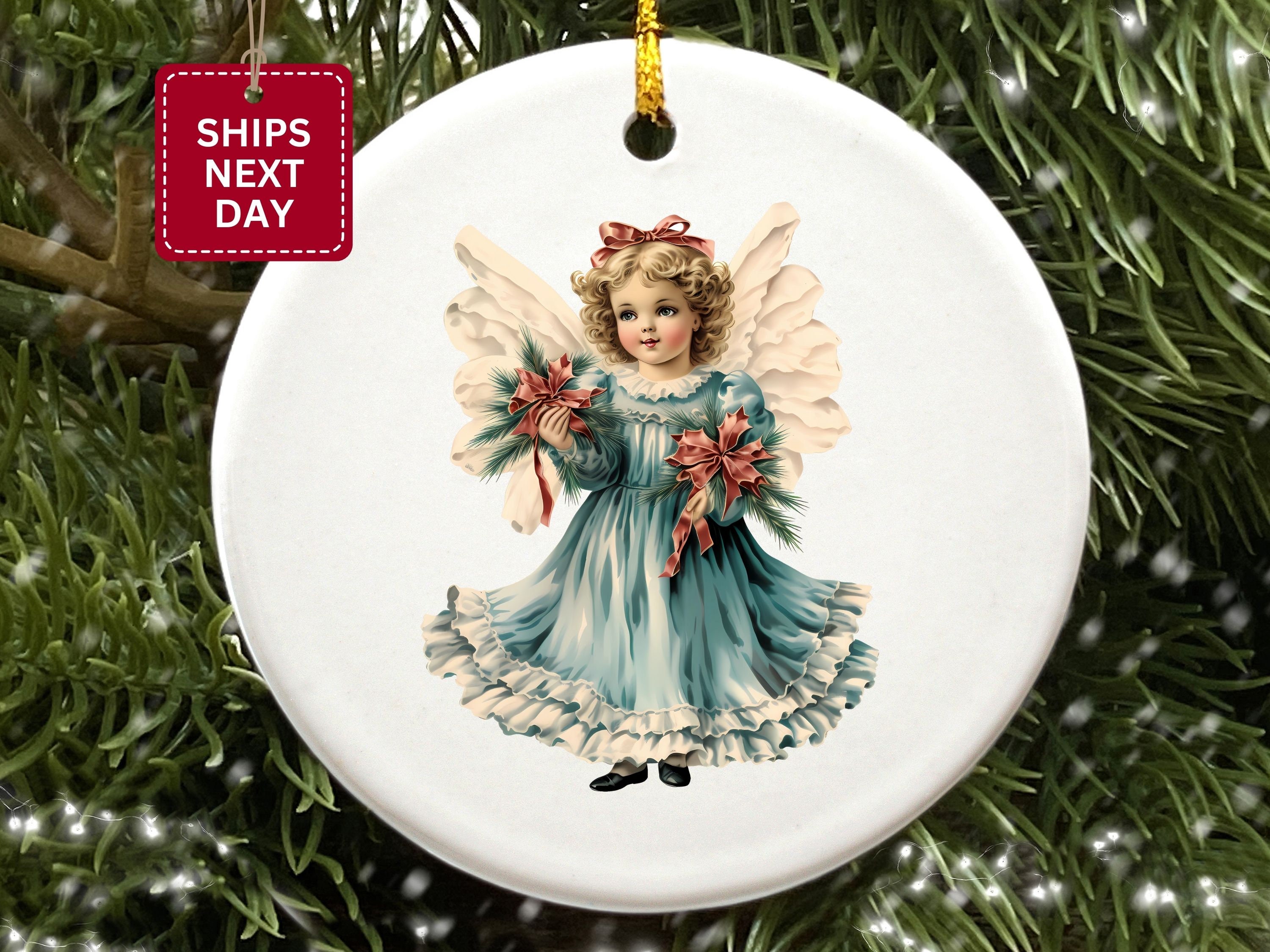 Christmas in December - Retro Angel Ornaments - Little Vintage Cottage