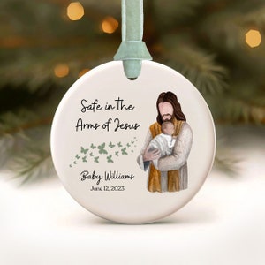 Stillborn Ornament Miscarriage Ornaments, Infant Baby Loss Memorial Gift Honoring a Miscarriage Jesus, Stillbirth Christmas Ornament