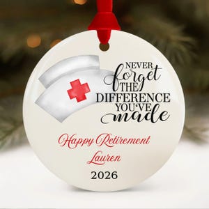 Nurse Retirement Gifts, Retired RN Ornament 2026, Personalized Registered Nursing Retirement Decor