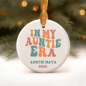 Auntie Eras Ornament Christmas 2025 Aunt Gift In My Era Ornament Personalized In My Auntie Era Custom Photo Gift from Niece