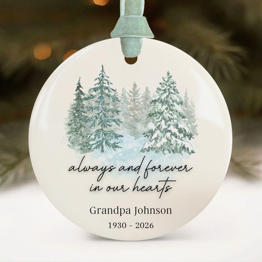 Memorial Ornament, Personalized in Loving Memory Remembrance Christmas ...