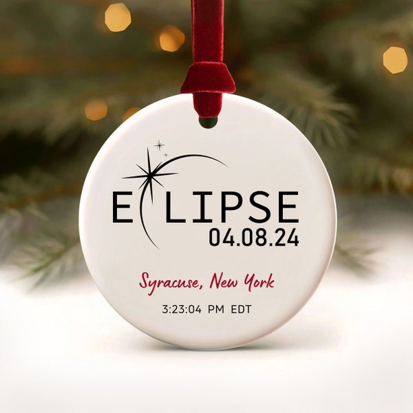 Personalized Solar Eclipse Ornament Etsy