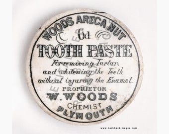 Woods Tooth Paste Pot Lid (HD digitally enhanced print)