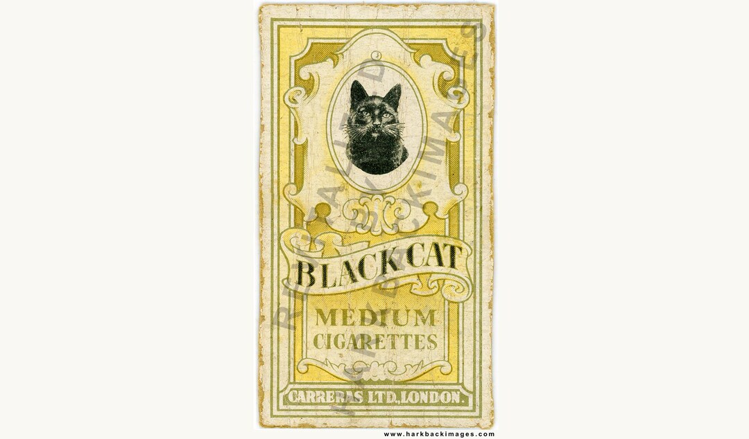 Black Cat Medium Cigarette Pack (HD Digitally Enhanced Print)