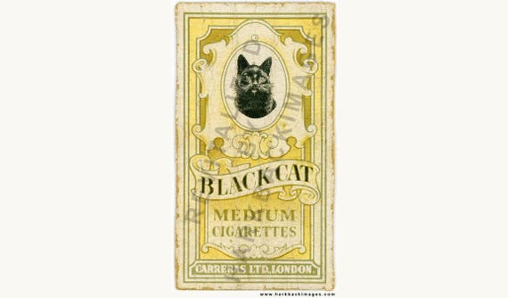 black cat cigarette packet Black Cat Medium Cigarette Pack (HD digitally enhanced print)