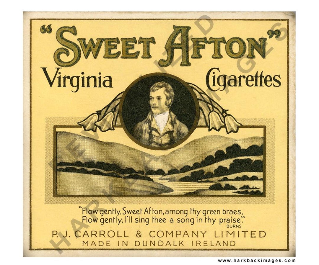 sweet afton cigarette box Sweet Afton Cigarette Packet. (HD Photographic Print)