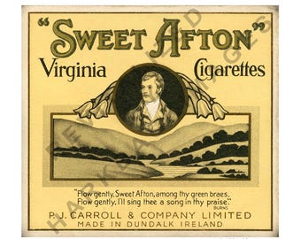 Sweet Afton Cigarette Packet. (HD photographic print)