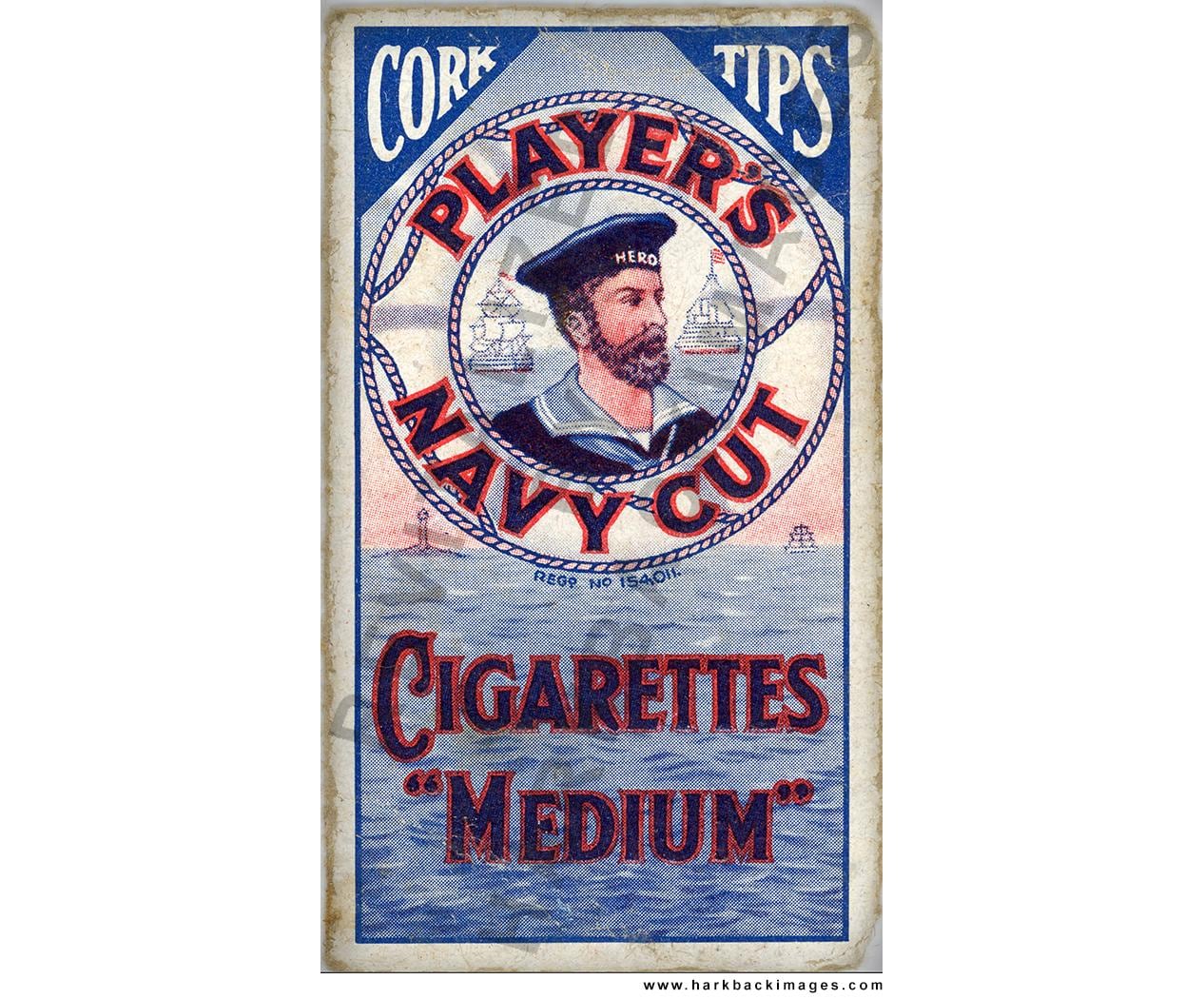 Player's Navy Cut Medium Cork Tip 10 Pack Cigarettes. (HD