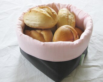 Bread basket GREY-ROSE medium!