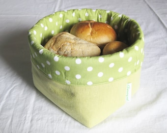 Bread basket DOTS LINEN medium!