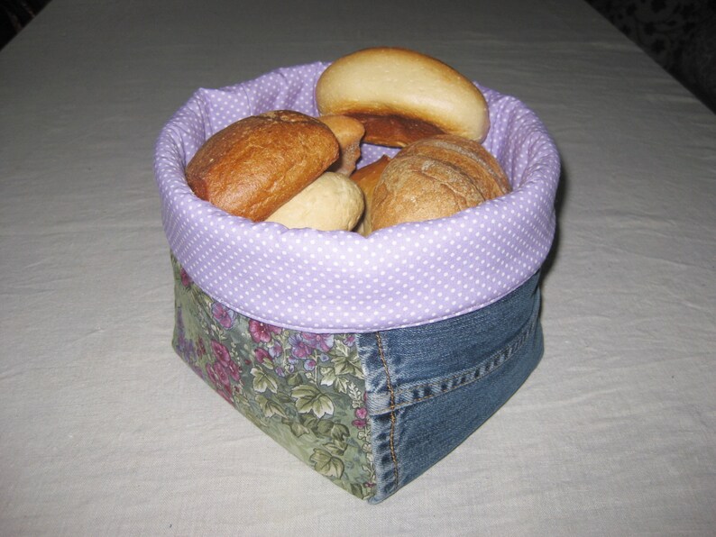 BIG fabric BREADBASKET cotton-linen image 1