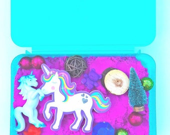 Unicorn Sensory Bin: Calming Activity Kit for Kids