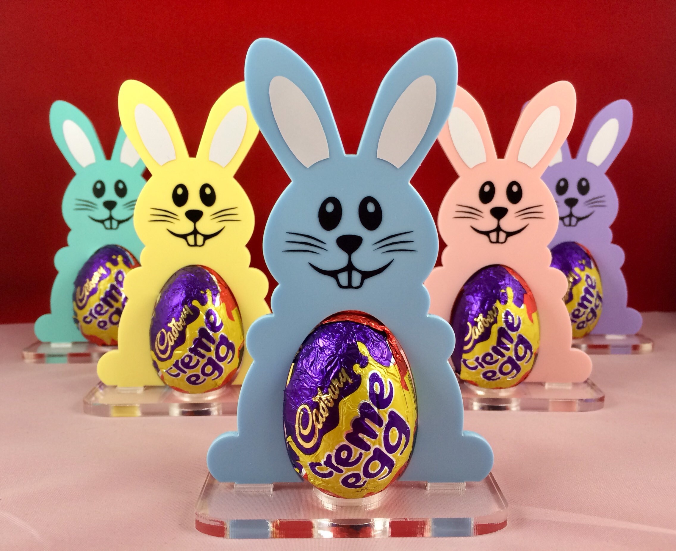 Acrylic Bunny Chocolate Egg Holder. Easter fun 5 colours to Etsy