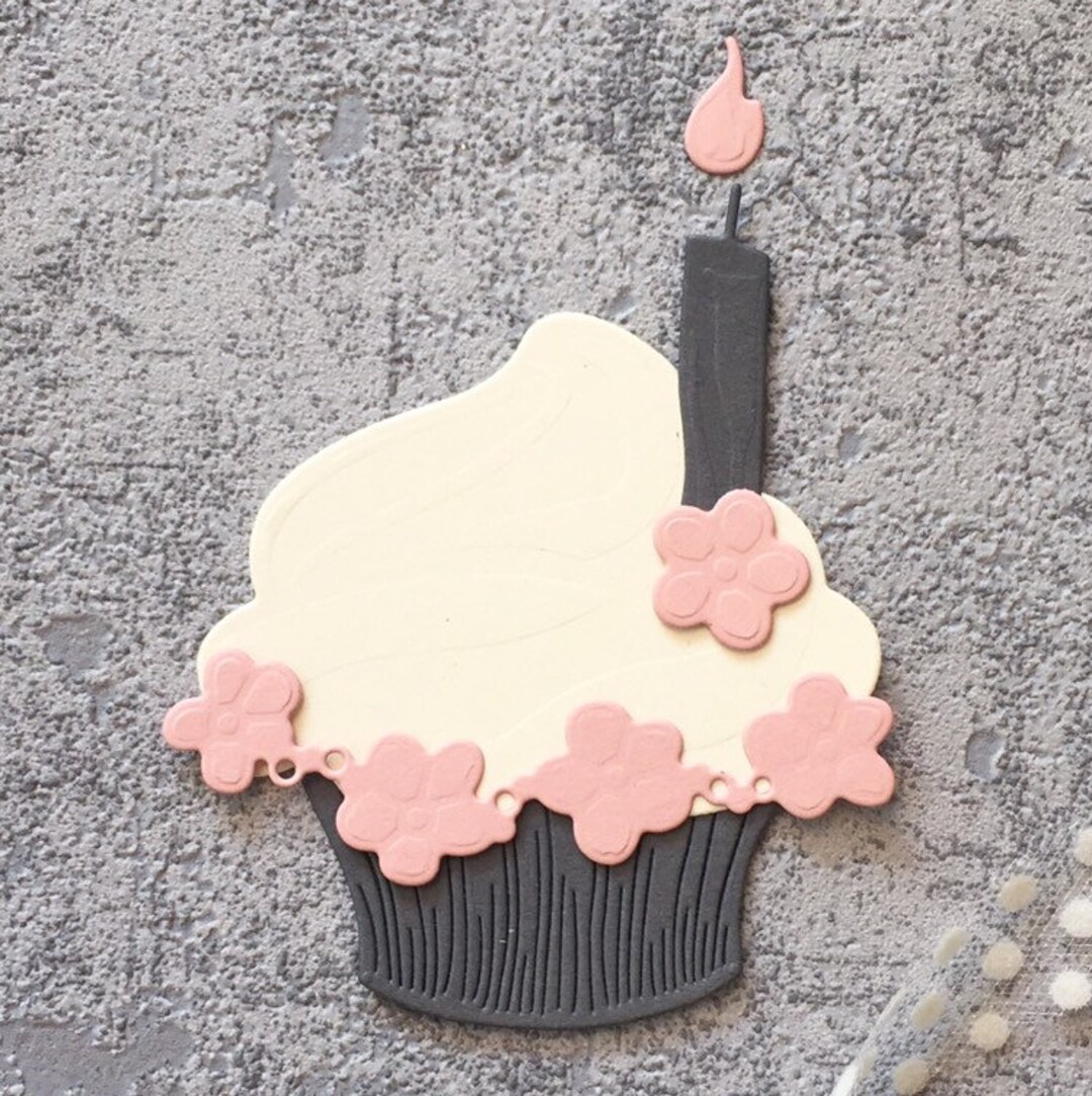 Punching Template muffin Suitable for the Big Shot Birthday Cake - Etsy