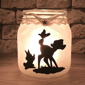 Fairy jar / night light - Bambi