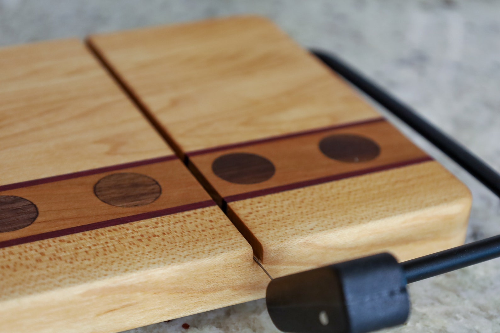 Handmade Cheese Slicer Cutting Board With Maple Cherry Etsy