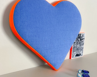 HEART Wandobjekt Muttertag Farbe: Copenhagen Blue/ Neonorange