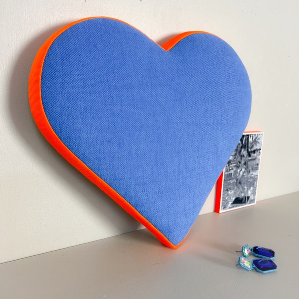 HEART Wandobjekt Muttertag Farbe: Copenhagen Blue/ Neonorange
