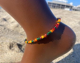 Beach anklet, summer anklet, boho anklet, colorful jewelry, summer looks, trendy jewelry
