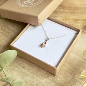 Collar de estrella fugaz // regalo de estrella // dije de estrella fugaz // collar de plata esterlina // joyería de plata