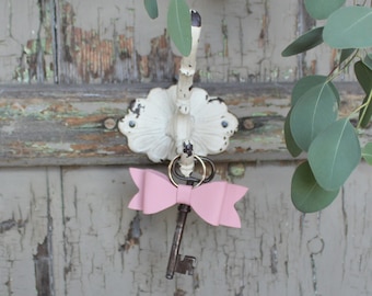 Keychain Leather Bow