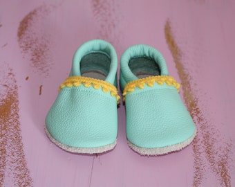 Lauflernschuhe, Lederpuschen, Babyschuhe