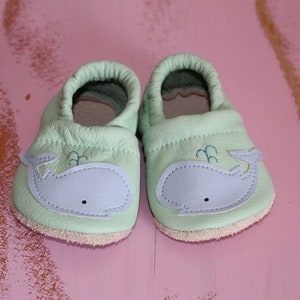 First walkers, leather slippers, baby shoes image 1