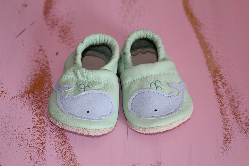 First walkers, leather slippers, baby shoes image 1