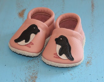 Lauflernschuhe, Lederpuschen, Babyschuhe