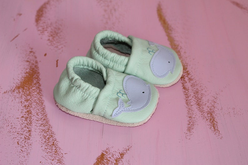 First walkers, leather slippers, baby shoes image 2