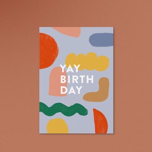 Postkarte Yay Birthday / Grusskarte / Karte / Geburtstag
