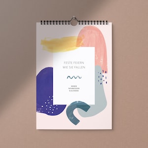 immerwährender Kalender / Geburtstagskalender / abstrakt / Wandkalender / Jahreskalender
