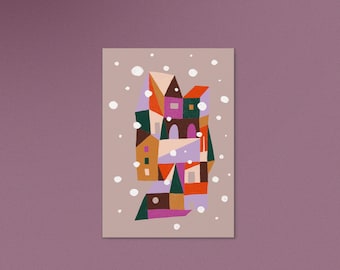 Map Christmas Town / Christmas Card / Christmas /