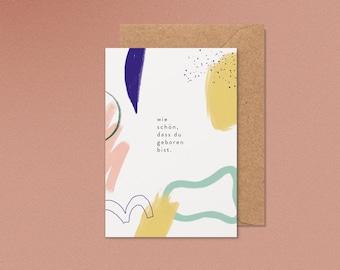 Carte pliante naissance/anniversaire "Comme c'est merveilleux que tu sois née."