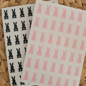 Din A6 Bogen 42 Hasen Osterhasen Sticker Aufkleber Vinyl 1,8 cm hoch