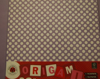 Origami paper dots stripes in purple Karen-Marie clip