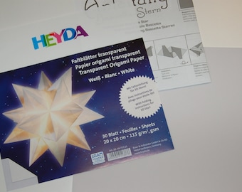 Faltblätter Origami transparent 20 x 20 cm Heyda