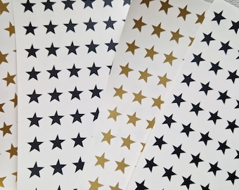 2 hojas DIN A6 con 80 estrellas cada una, pegatina de asterisco de vinilo de 1 cm