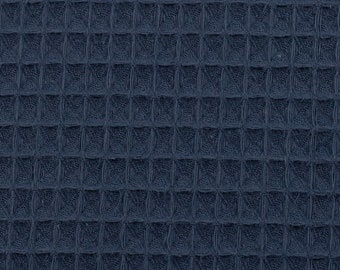 Nelson Waffelpique uni, Jeansblau ca 1 x 1,52 m