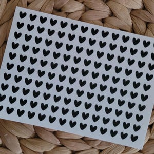 1 Bogen 140 Herzen Herzchen Sticker Aufkleber Vinyl 5 mm