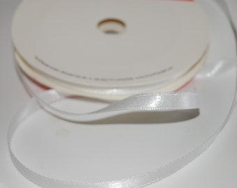 Satinband weiß  10 m 6 mm breit