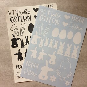 DinA 4 Bogen Osterhasen frohe Ostern Ostersticker verschiedene Motive