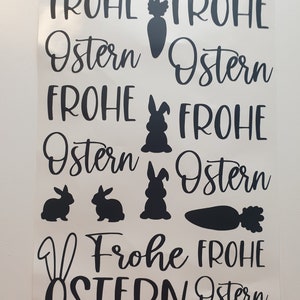 Din A5 Bogen Frohe Ostern Sticker Aufkleber Vinyl
