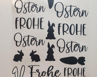 Din A5 Bogen Frohe Ostern Sticker Aufkleber Vinyl