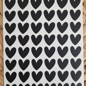 Din A6 Bogen 54 Herzen Herzchen Sticker Aufkleber Vinyl 1,5 cm